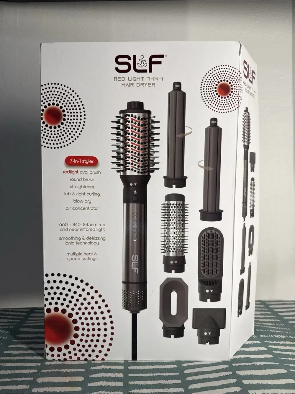 ❤️ SLF Red Light 7-in-1 Hair Dryer Styler OPEN BOX